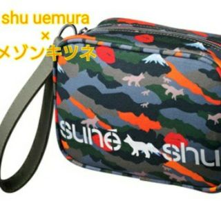 シュウウエムラ(shu uemura)の【新品未使用】shu uemura×メゾンキツネ 非売品ポーチ☆送料込み！(ポーチ)