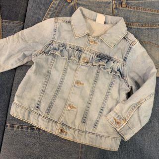 エイチアンドエム(H&M)の【新品・未使用】H&M ベビー　12-18M   フリルデニムジャケット(ジャケット/上着)