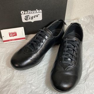 オニツカタイガー(Onitsuka Tiger)のオニツカタイガー　天然革黒スニーカー 23.0cm(スニーカー)