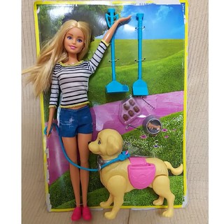 バービー(Barbie)のバービー人形 犬のしつけ、お散歩セット Barbie Potty Pup(キャラクターグッズ)