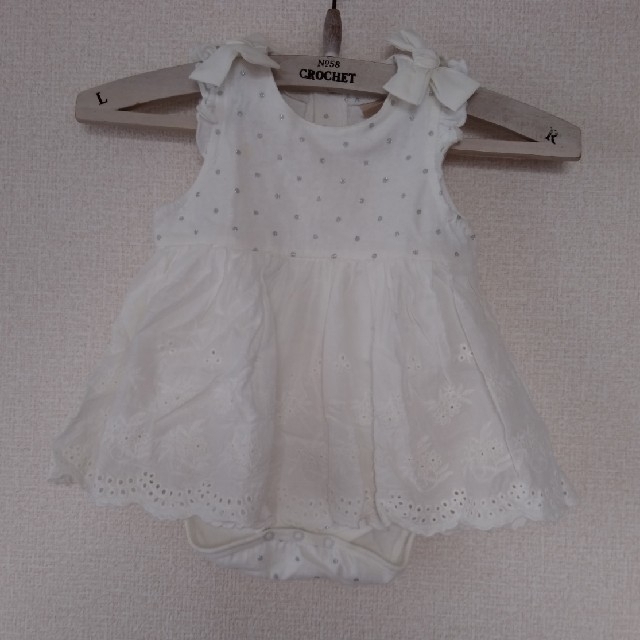 petit main(プティマイン)のロンパース　レース　80size　petit main　プティマイン　夏服 キッズ/ベビー/マタニティのベビー服(~85cm)(ロンパース)の商品写真