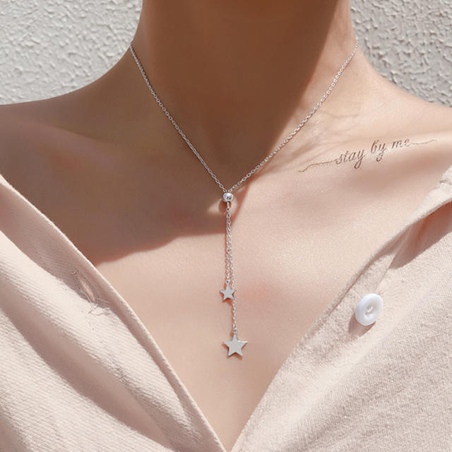 Folli Follie(フォリフォリ)のDouble star silver necklace No.363 レディースのアクセサリー(ネックレス)の商品写真