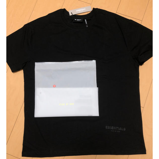 エッセンシャルズ リフレクティブ ロゴ Tシャツ ブラック　XLサイズ