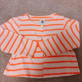 プチバトー(PETIT BATEAU)の【美品】プチバトー 薄手カーデ(カーディガン/ボレロ)