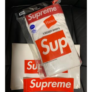 シュプリーム(Supreme)の4枚セット Supreme Hanes Boxer Briefs  ボクサー　白(ボクサーパンツ)