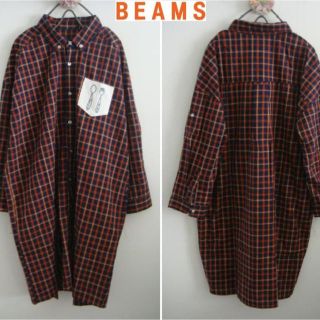 ビームス(BEAMS)のビームスチェック柄シャツワンピース(ひざ丈ワンピース)