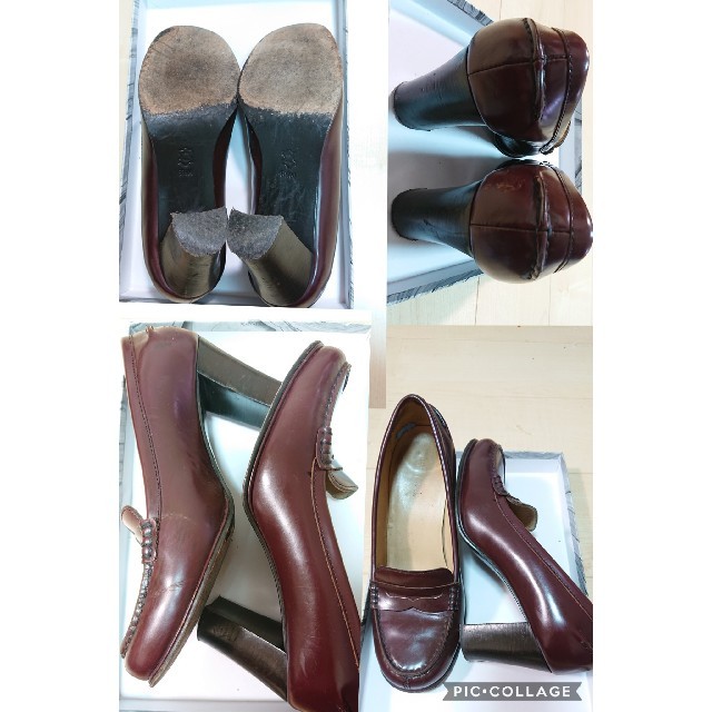ヒールローファ HAIGHT&ASHBURYレッド ブラウン  レディースの靴/シューズ(ローファー/革靴)の商品写真