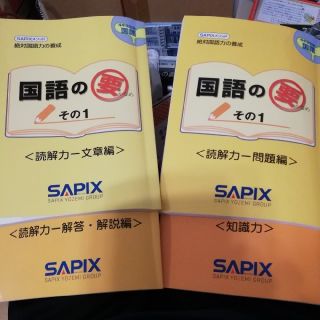 SAPIX メソッド　絶対国語力の養成　中学受験　4年生対象　国語の要1　セット(語学/参考書)