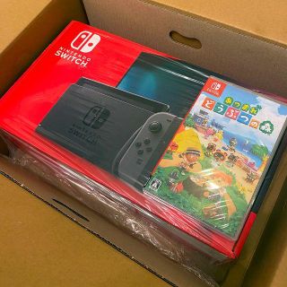 ニンテンドウ(任天堂)の【新品】任天堂スイッチ本体＋あつまれどうぶつの森セット(家庭用ゲーム機本体)