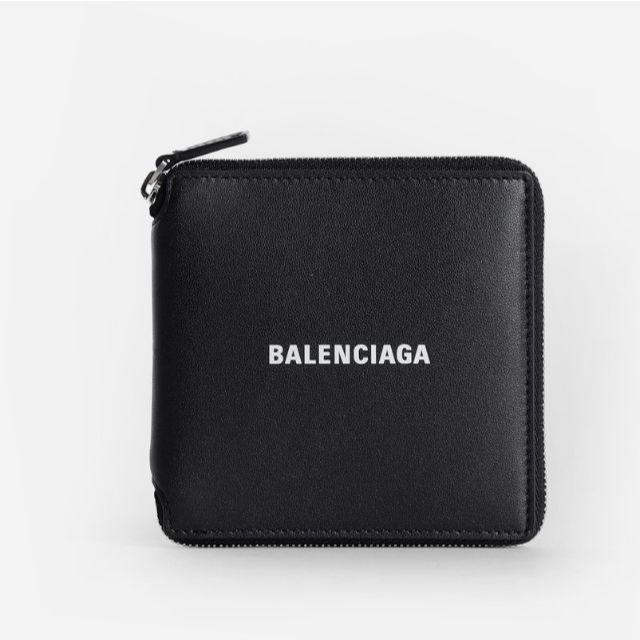 【正規品】BALENCIAGA/ラウンドジップ/二つ折り財布/ブラック