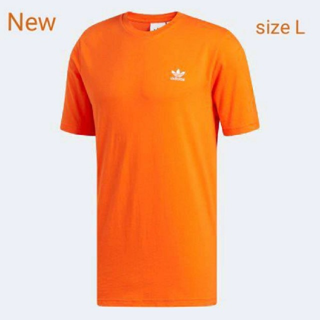 adidas(アディダス)の新品 L adidas originals Tシャツ ワンポイント ロゴT 橙 メンズのトップス(Tシャツ/カットソー(半袖/袖なし))の商品写真