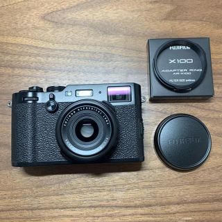 フジフイルム(富士フイルム)のfujifilm x100f 保証有 純正アダプタ付(コンパクトデジタルカメラ)