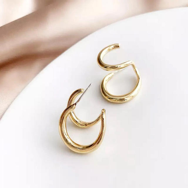 DEUXIEME CLASSE(ドゥーズィエムクラス)のcurve pierce ◯sv925 post & 18k coating レディースのアクセサリー(ピアス)の商品写真