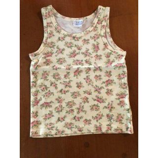 ハッカベビー(hakka baby)のhakka baby ハッカベビー  タンクトップ　花柄　90cm　キッズ　(Tシャツ/カットソー)