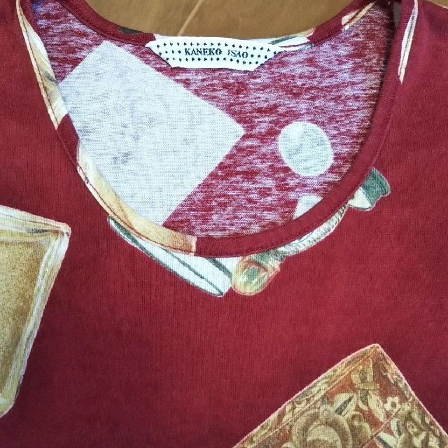 KANEKO ISAO(カネコイサオ)のしろたん様専用KANEKO ISAO赤 綿 香水瓶柄長袖カットソー レディースのトップス(シャツ/ブラウス(半袖/袖なし))の商品写真
