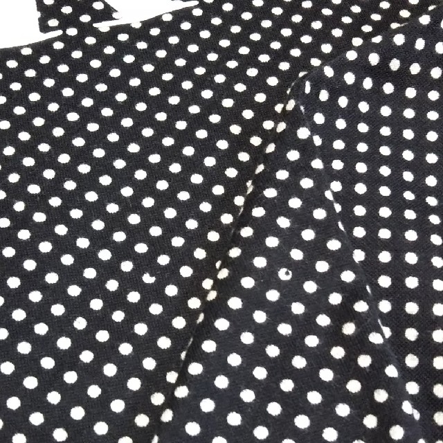 KANEKO ISAO(カネコイサオ)のKANEKO ISAO 黒 綿 ドット柄長袖カットソー レディースのトップス(カットソー(長袖/七分))の商品写真