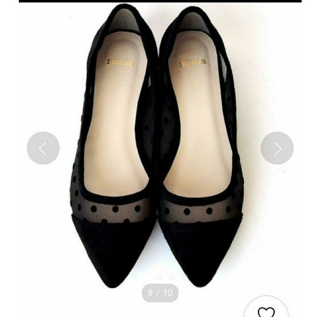 DouDou(ドゥドゥ)のminia ドット　パンプス　ぺたんこ　シースルー レディースの靴/シューズ(ハイヒール/パンプス)の商品写真