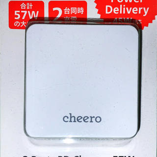 cheero 2port PDCherger 57w(バッテリー/充電器)