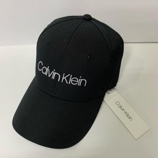 カルバンクライン(Calvin Klein)の海外限定　カルバンクライン　キャップ　帽子　ロゴ　黒　メンズ(キャップ)