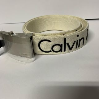 カルバンクライン(Calvin Klein)の海外限定レア　カルバンクライン　ベルト　ガチャベルト　ロゴ　メンズ　白　白(ベルト)