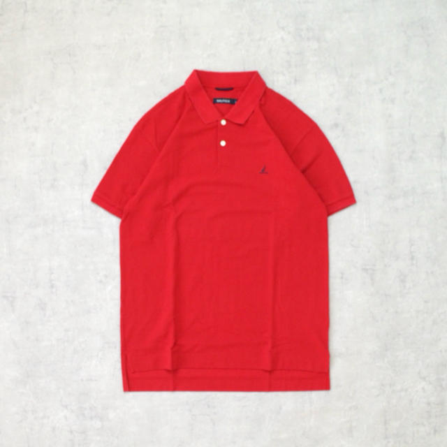 NAUTICA(ノーティカ)のNAUTICA ノーティカ オーバーサイズ ワンポイント ロゴ刺繍 赤 レア メンズのトップス(ポロシャツ)の商品写真