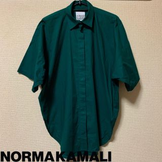 【極美品】NORMA KAMALI レギュラーカラービッグシャツ(シャツ/ブラウス(半袖/袖なし))