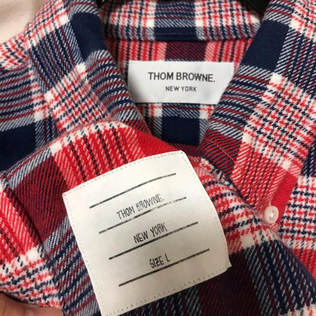 THOM BROWNE(トムブラウン)のトムブラウン チェック シャツ ブラックフリース ガムブルー ラルフローレン メンズのトップス(シャツ)の商品写真