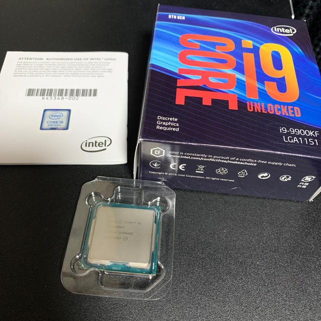 intel core i9 9900KFPCパーツ