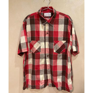 シュガーケーン(Sugar Cane)のシュガーケーン　半袖　オープンシャツ　赤　チェック(シャツ)