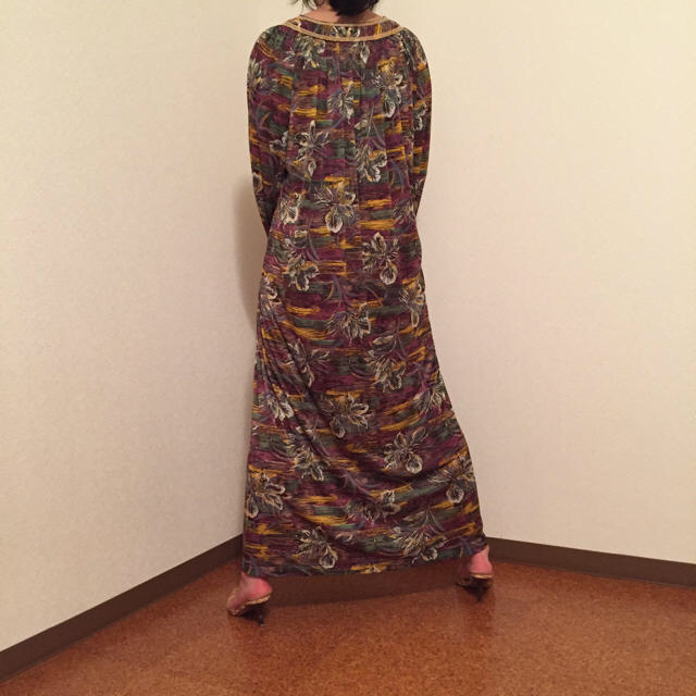 Ameri VINTAGE(アメリヴィンテージ)の70's  old   vintage  long dress   レディースのワンピース(ロングワンピース/マキシワンピース)の商品写真