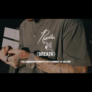 ニードルス(Needles)のBAD HOP BREATH Needles Tシャツ　Mサイズ　新品未開封(Tシャツ/カットソー(半袖/袖なし))