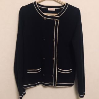 エル(ELLE)の新品 ELLE エル ニット ジャケット風カーディガン(カーディガン)