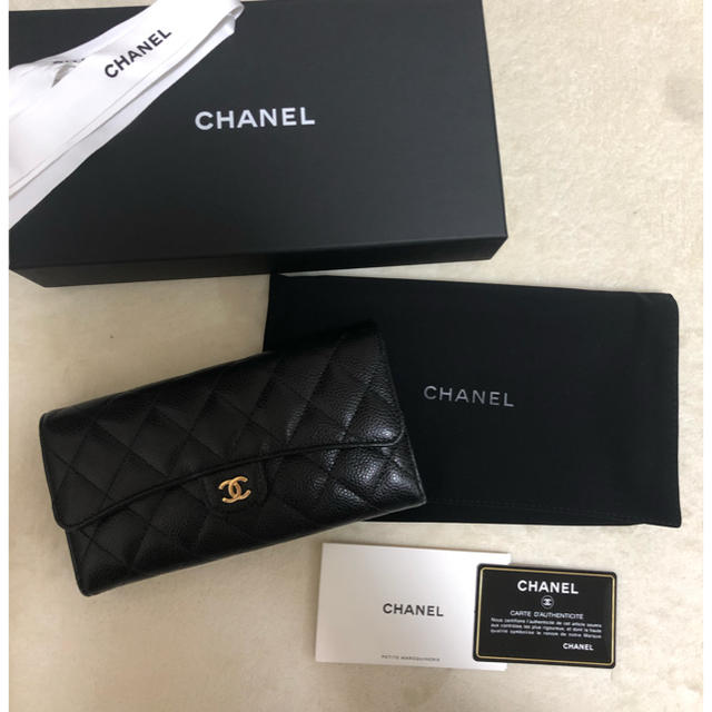 超歓迎 CHANEL - シャネル マトラッセ キャビアスキン 長財布 seki