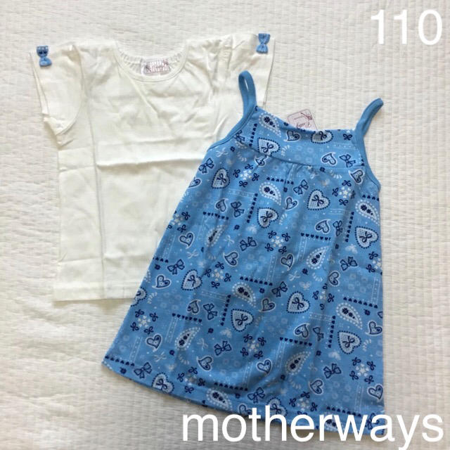 motherways(マザウェイズ)の新品☆マザウェイズ　トップス　キャミワンピース  110 キッズ/ベビー/マタニティのキッズ服女の子用(90cm~)(Tシャツ/カットソー)の商品写真