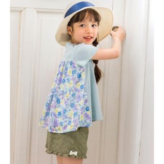 エニィファム(anyFAM)の新品 any FAM KID 前後差有り AラインTシャツ 110(Tシャツ/カットソー)