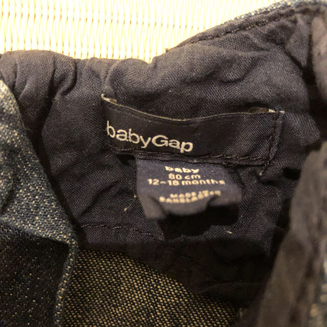 babyGAP(ベビーギャップ)のGAP デニムワンピース ジャンパースカート キッズ/ベビー/マタニティのベビー服(~85cm)(ワンピース)の商品写真
