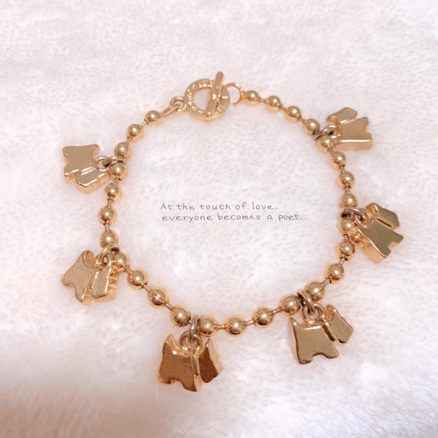 AGATHA - 【AGATHA】ヨークシャテリア ブレスレット 美品 ゴールドの