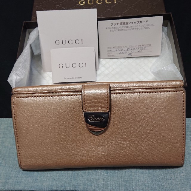 Gucci(グッチ)のGUCCl・レザー長財布 レディースのファッション小物(財布)の商品写真