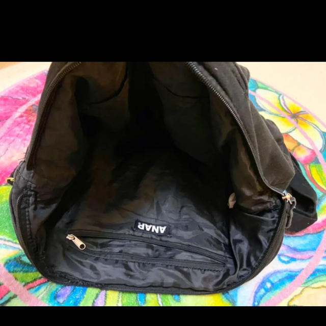 ANAP(アナップ)の【ANAP】スウェット ロゴ トートバッグ ショルダー BLACK 黒 レディースのバッグ(トートバッグ)の商品写真