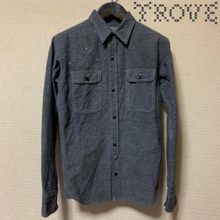 トローヴ(TROVE)の【美品】TROVE ペンキ加工コットンシャツ 日本製(シャツ)