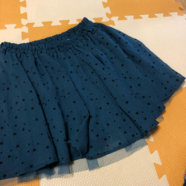 【M】ブルーグリーン 宇宙のチュールスカート レディースのスカート(ミニスカート)の商品写真
