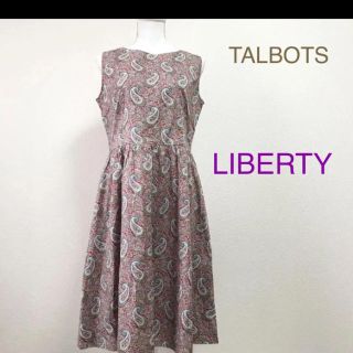 タルボット(TALBOTS)のタルボット　ワンピース　リバティ柄　ペイズリー　サイズ6(ロングワンピース/マキシワンピース)