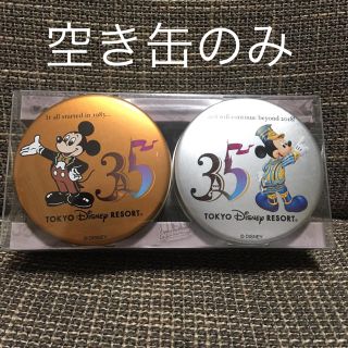 ディズニー(Disney)のディズニー 35周年 ゴーフレット 空き缶 2個セット　送料込み(ノベルティグッズ)