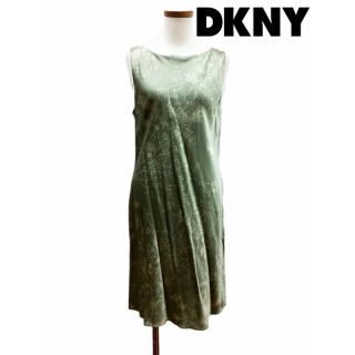 ダナキャランニューヨーク(DKNY)のDNKY ノースリーブシルク膝丈ワンピース(ひざ丈ワンピース)