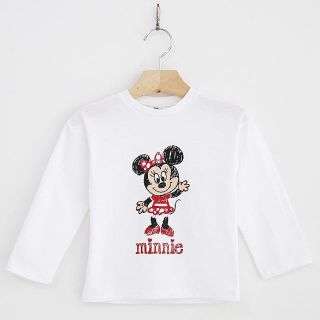 ディズニー(Disney)の【値下げ中】ミニーちゃん らくがきロンT 90cm(Tシャツ/カットソー)