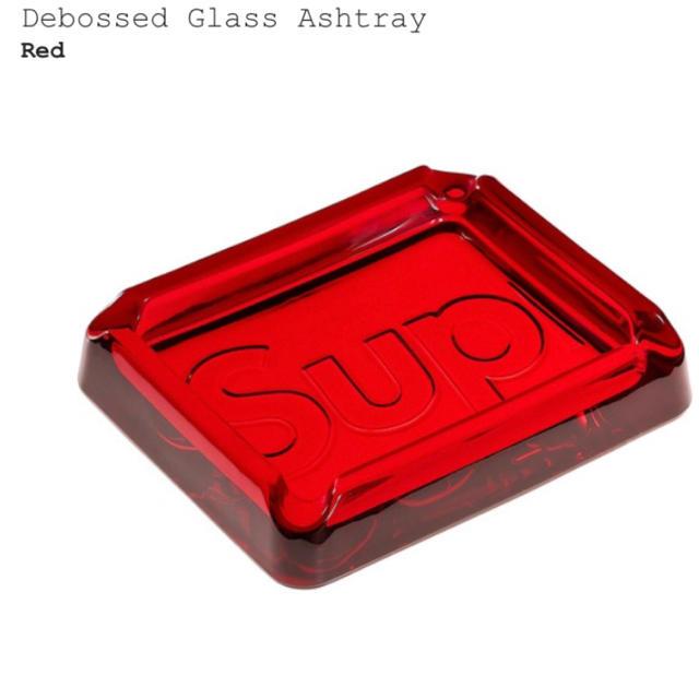 Supreme Debossed Glass Ashtray Red 灰皿