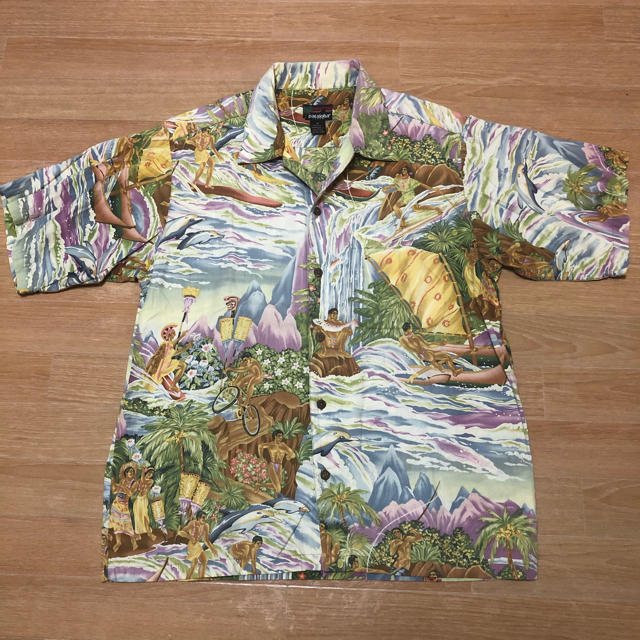 良品 1994 Pataloha パタロハ メニュー柄  アロハシャツ M