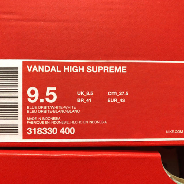 NIKE(ナイキ)の27.5cm☆NIKE VANDAL HIGH SUPREME☆BLUE メンズの靴/シューズ(スニーカー)の商品写真