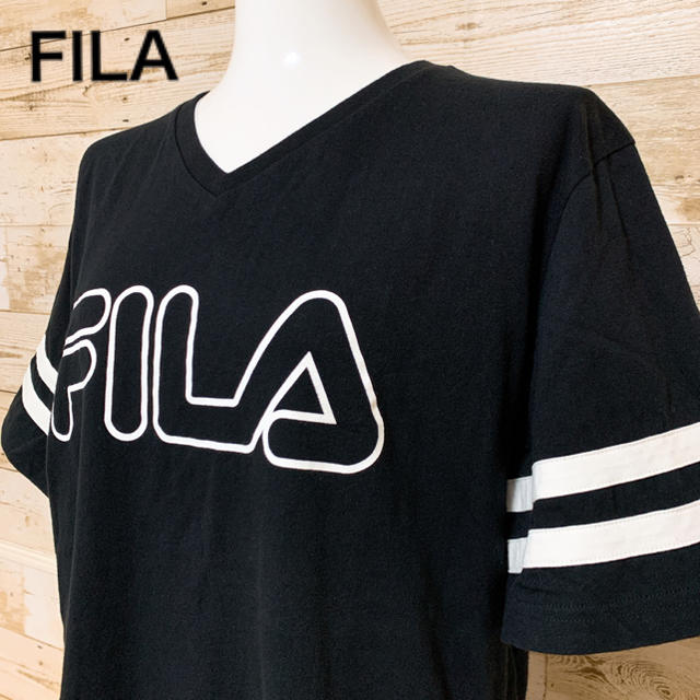 FILA(フィラ)の〈激レア〉FILA フィラ❤︎Tシャツ ビッグロゴ ビックシルエット レディースのトップス(Tシャツ(半袖/袖なし))の商品写真