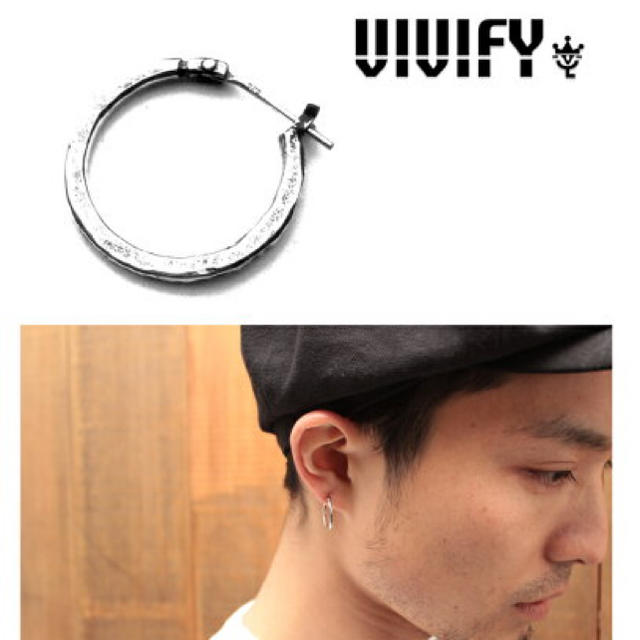 VIVIFY(ビビファイ)の2点セットVIVIFY ビビファイ Hammered Hoop Pierce メンズのアクセサリー(ピアス(片耳用))の商品写真